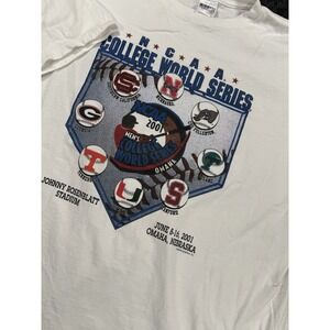 VTG 2001 NCAA College World Series Omaha Shirt XXL Nebraska CWS